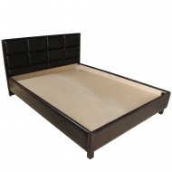 Pat Soft tapitat pentru saltea 160x200 cm, Wenge Pat Soft tapitat pentru saltea 160x200 cm, Wenge